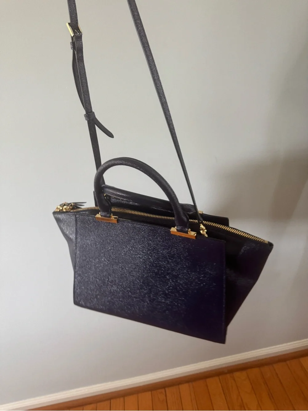 Henri Bendel Top-Handle Satchel with Gold Hardware